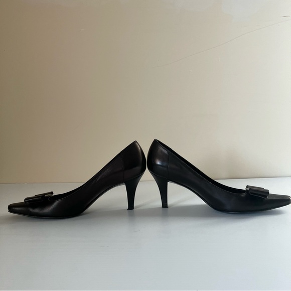 Salvatore Ferragamo “the Beira” 7cm Black Bow Heels size 7 - Picture 5 of 12